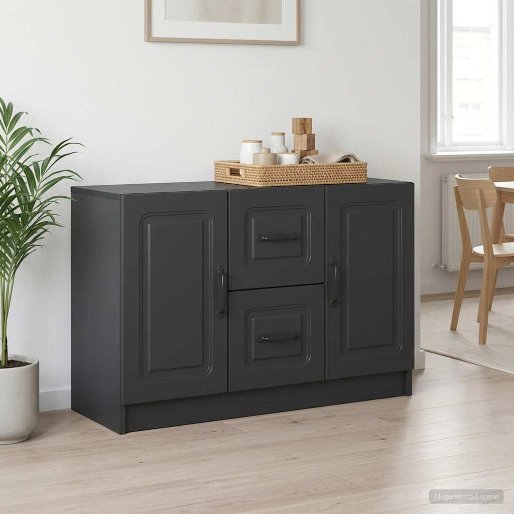 Vidaxl dressoir zwart 89 x 34,5 x 57 cm bewerkt hout