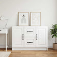 Vidaxl dressoir hoogglans wit 89 x 34,5 x 57 cm bewerkt hout