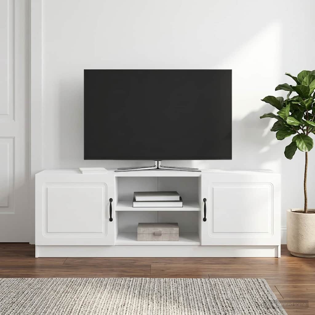 Vidaxl tv-kast hoogglans wit 150 x 31 x 47 cm bewerkt hout