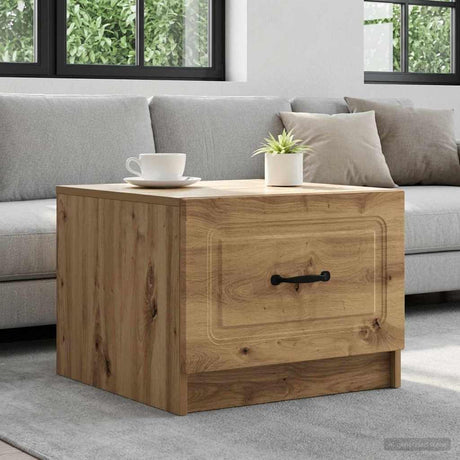 Vidaxl salontafel artisanaal eiken 49 x 50 x 37 cm bewerkt hout