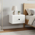 Vidaxl wandbeugel bedkast 2 st hoogglans wit 33 x 34,5 x 20 cm