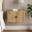 Vidaxl wandbeugel bedkast artisanaal eiken 33 x 34,5 x 20 cm