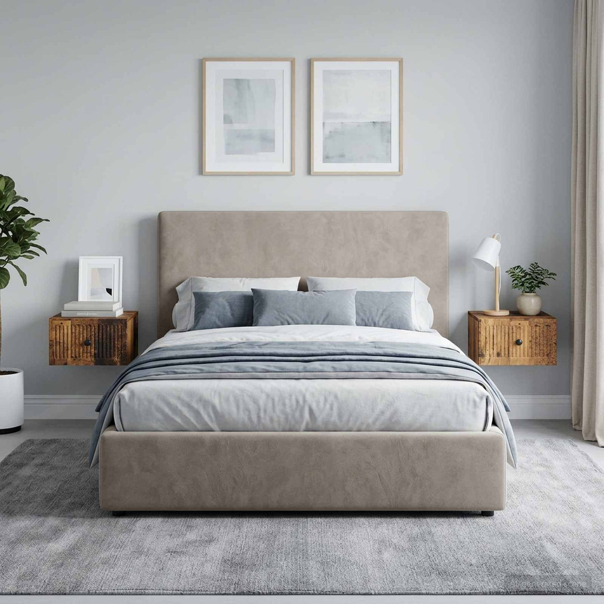 Vidaxl wandbeugel bedkast 2 st oud hout 33 x 34,5 x 40 cm bewerkt hout