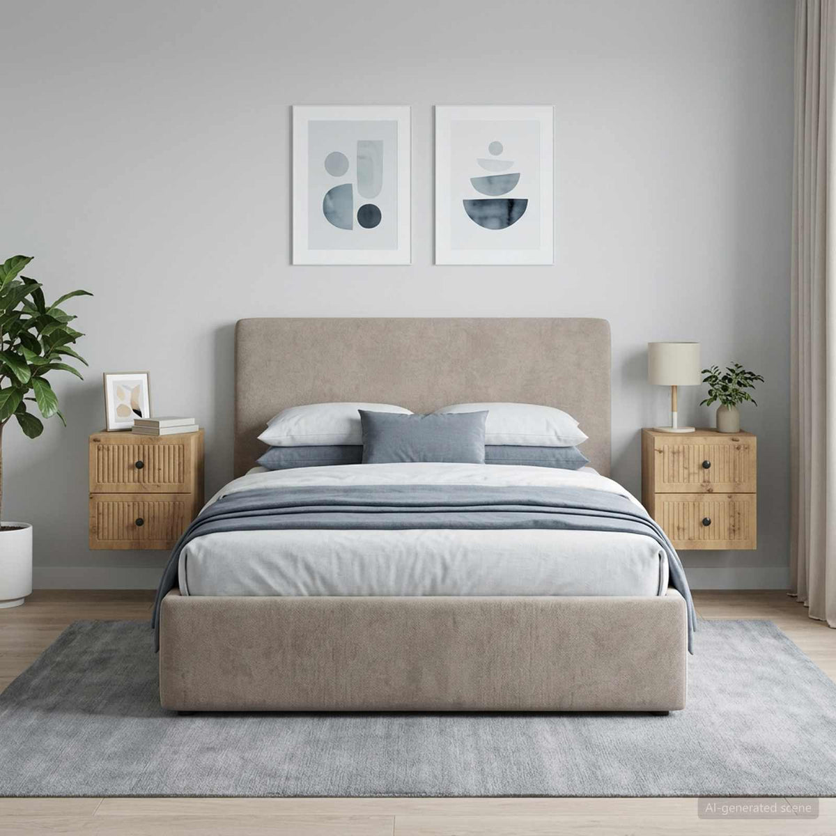 Vidaxl wandbeugel bedkast 2 st artisanaal eiken 33 x 34,5 x 40 cm