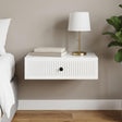 Vidaxl wandmontage zijtafel hoogglans wit 59 x 34,5 x 17 cm