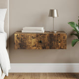 Vidaxl wandmontage zijtafel gerookt eiken 59 x 34,5 x 17 cm