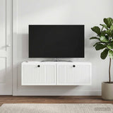 Vidaxl wandbeugel tv-kast wit 98 x 41 x 30 cm bewerkt hout