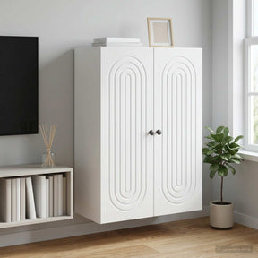 Vidaxl wandkast wit 66 x 34,5 x 90 cm bewerkt hout