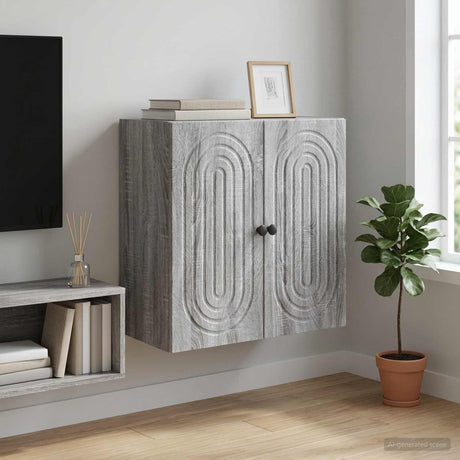 Vidaxl wandkast grijs sonoma 59 x 31 x 60 cm bewerkt hout