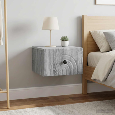 Vidaxl wandbeugel bedkast 2 st grijs sonoma 33 x 34,5 x 20 cm