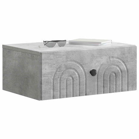 Vidaxl wandbeugel bedkast 2 st betongrijs 49 x 34,5 x 20 cm
