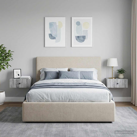 Vidaxl wandbeugel bedkast 2 st grijs sonoma 49 x 34,5 x 20 cm