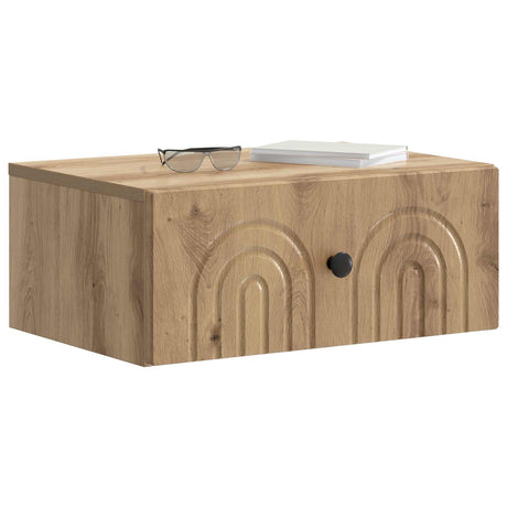 Vidaxl wandbeugel bedkast artisanaal eiken 49 x 34,5 x 20 cm