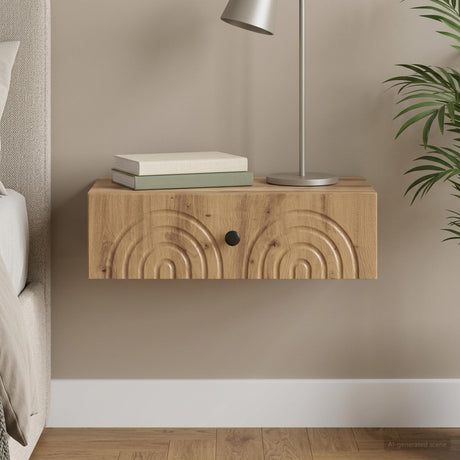 Vidaxl wandmontage zijtafel 59 x 34,5 x 17 cm bewerkt hout
