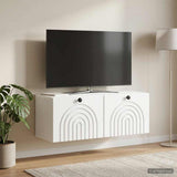Vidaxl wandbeugel tv-kast wit 78,5 x 31 x 30 cm bewerkt hout