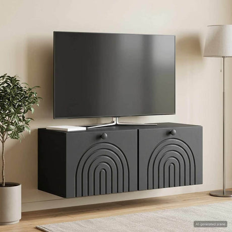 Vidaxl wandbeugel tv-kast zwart 78,5 x 31 x 30 cm bewerkt hout