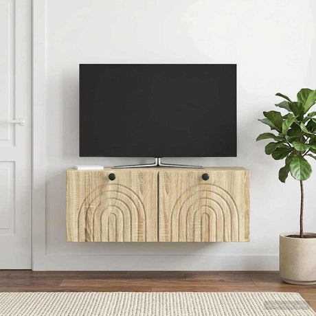 Vidaxl wandbeugel tv-kast sonoma eiken 78,5 x 31 x 30 cm bewerkt hout
