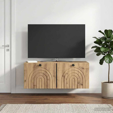 Vidaxl wandbeugel tv-kast 78,5 x 31 x 30 cm artisanaal eiken