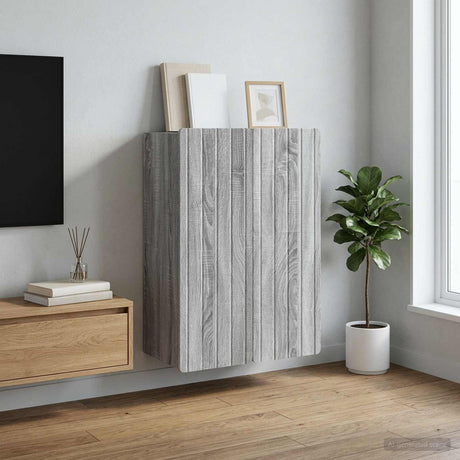 Vidaxl wandkast grijs sonoma 66 x 34,5 x 92 cm bewerkt hout