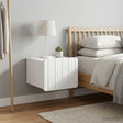 Vidaxl wandbeugel bedkast 2 st wit 33 x 34,5 x 24 cm bewerkt hout