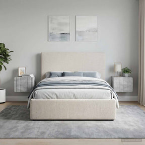 Vidaxl wandbeugel bedkast 2 st betongrijs 33 x 34,5 x 24 cm