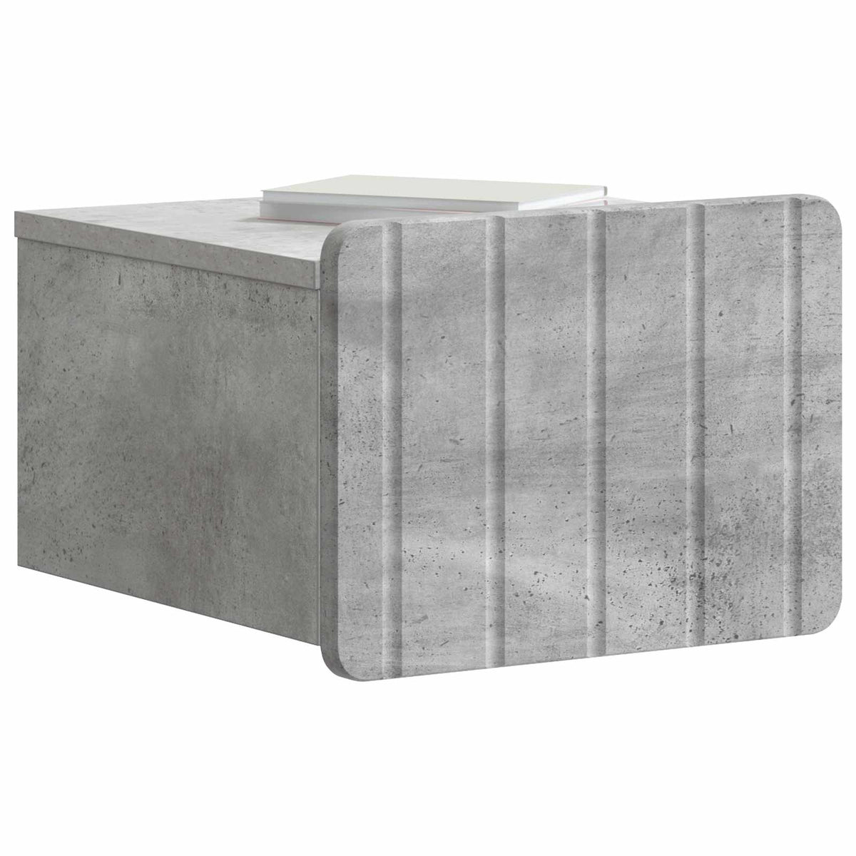 Vidaxl wandbeugel bedkast 2 st betongrijs 33 x 34,5 x 24 cm