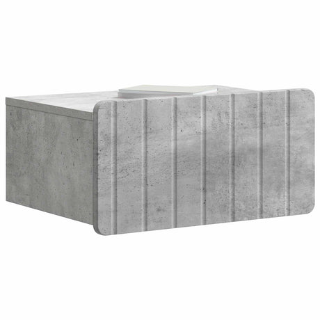Vidaxl wandbeugel bedkast betongrijs 49 x 34,5 x 24 cm bewerkt hout