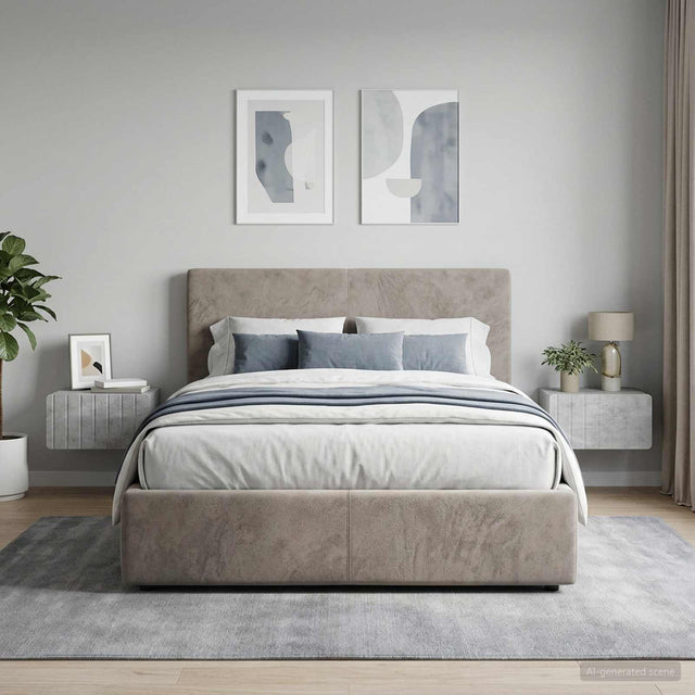 Vidaxl wandbeugel bedkast 2 st betongrijs 49 x 34,5 x 24 cm