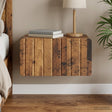 Vidaxl wandbeugel bedkast oud hout 49 x 34,5 x 24 cm bewerkt hout