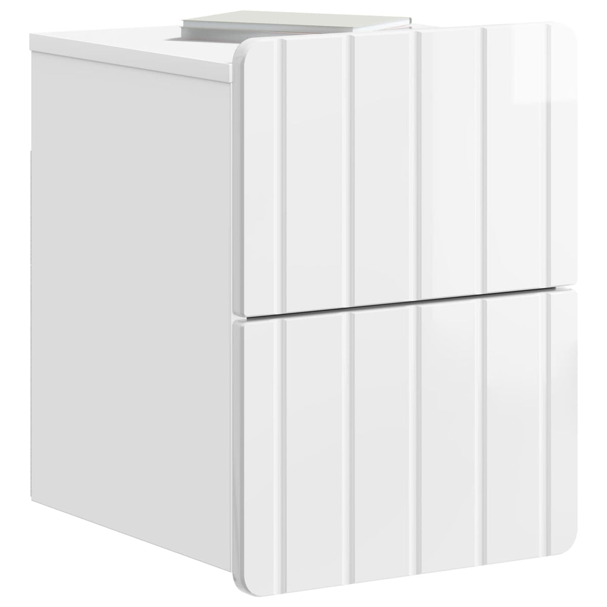 Vidaxl wandbeugel bedkast 2 st hoogglans wit 33 x 34,5 x 43 cm