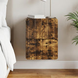 Vidaxl wandbeugel bedkast gerookt eiken 33 x 34,5 x 43 cm bewerkt hout