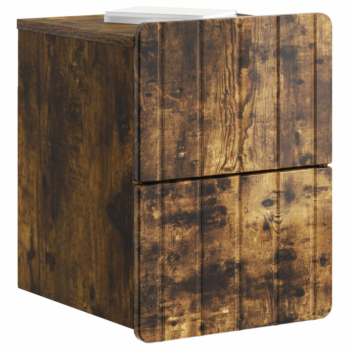 Vidaxl wandbeugel bedkast gerookt eiken 33 x 34,5 x 43 cm bewerkt hout