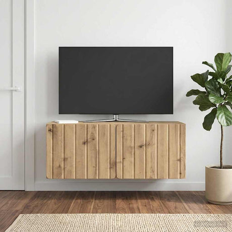 Vidaxl wandbeugel tv-kast 78,5 x 31 x 30 cm artisanaal eiken