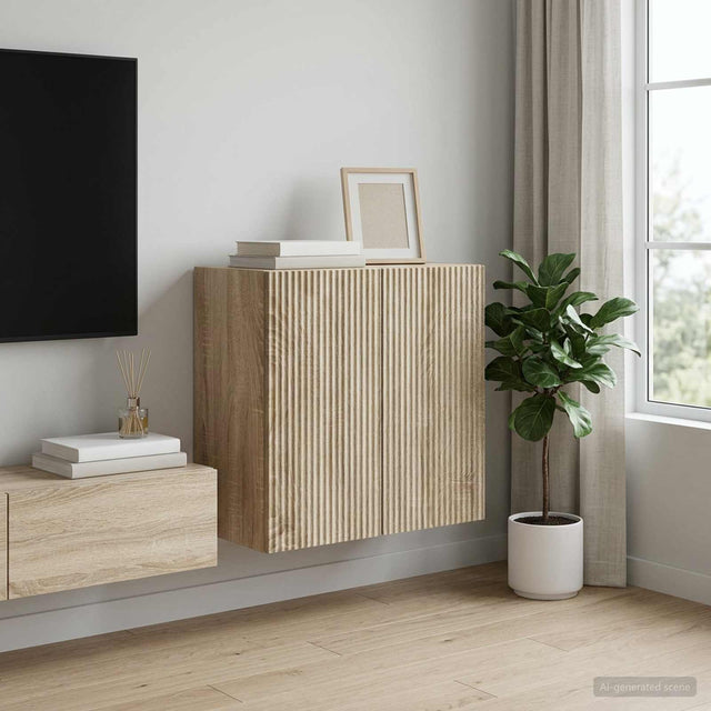 Vidaxl wandkast 59 x 31 x 60 cm bewerkt hout sonoma eiken