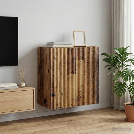 Vidaxl wandkast 59 x 31 x 60 cm bewerkt hout oud hout