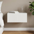 Vidaxl wandbeugel bedkast hoogglans wit 49 x 34,5 x 20 cm bewerkt hout