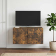 Vidaxl wandbeugel tv-kast 59,5 x 41 x 30 cm gerookt eiken bewerkt hout