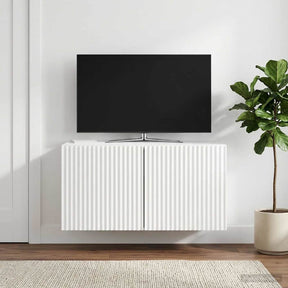 Vidaxl wandbeugel tv-kast 59,5 x 31 x 30 cm hoogglans wit bewerkt hout