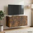 Vidaxl wandbeugel tv-kast 59,5 x 31 x 30 cm gerookt eiken bewerkt hout