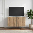 Vidaxl wandbeugel tv-kast 59,5 x 31 x 30 cm artisanaal eiken