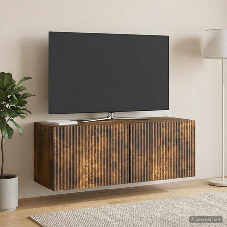 Vidaxl wandbeugel tv-kast 78,5 x 31 x 30 cm gerookt eiken bewerkt hout