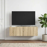 Vidaxl wandbeugel tv-kast 98 x 31 x 30 cm sonoma eiken bewerkt hout