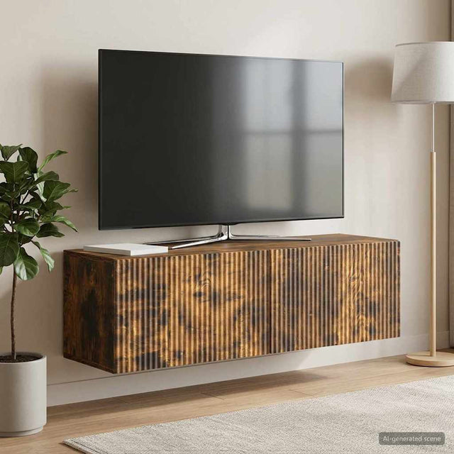 Vidaxl wandbeugel tv-kast 98 x 31 x 30 cm gerookt eiken bewerkt hout