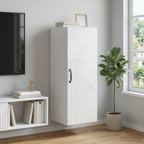 Vidaxl wandkast wit 33 x 34,5 x 90 cm bewerkt hout