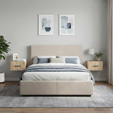 Vidaxl wandbeugel bedkast 2 st sonoma eiken 34,5 x 33 x 20 cm