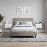Vidaxl wandbeugel bedkast 2 st hoogglans wit 34,5 x 33 x 20 cm