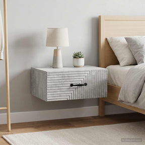 Vidaxl wandbeugel bedkast 2 st betongrijs 49 x 34,5 x 20 cm