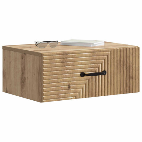Vidaxl wandbeugel bedkast artisanaal eiken 49 x 34,5 x 20 cm