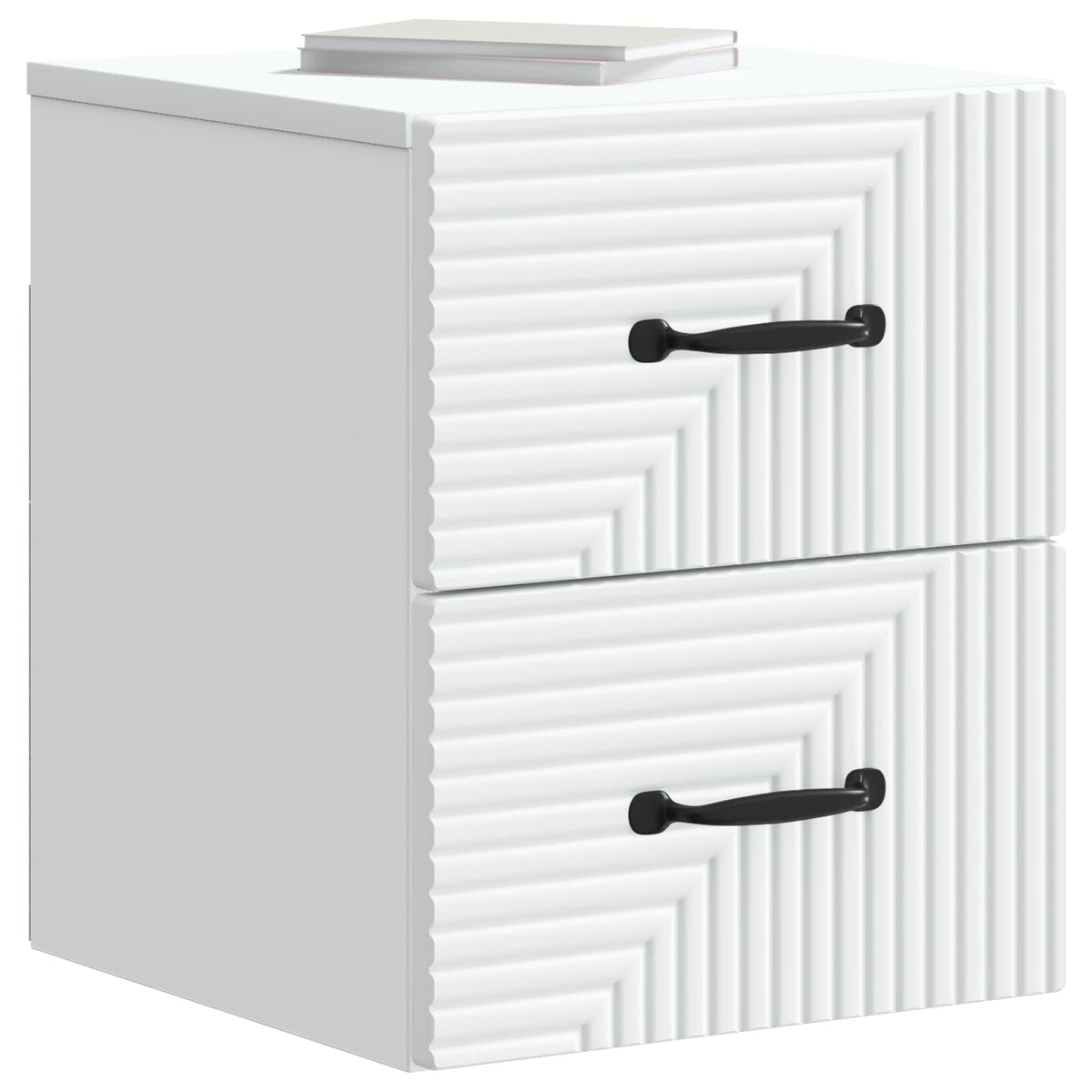 Vidaxl wandbeugel bedkast 2 st wit 34,5 x 33 x 40 cm bewerkt hout