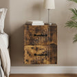 Vidaxl wandbeugel bedkast gerookt eiken 34,5 x 33 x 40 cm bewerkt hout